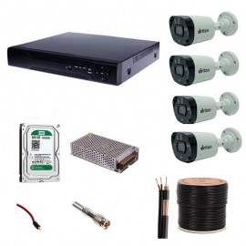 پک کامل سیستم دوربین مداربسته/ 4 عددی برند برایتون