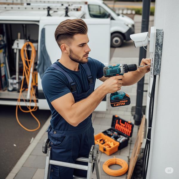 نصب دوربین مداربسته در کرج توسط تیم سیف‌استار